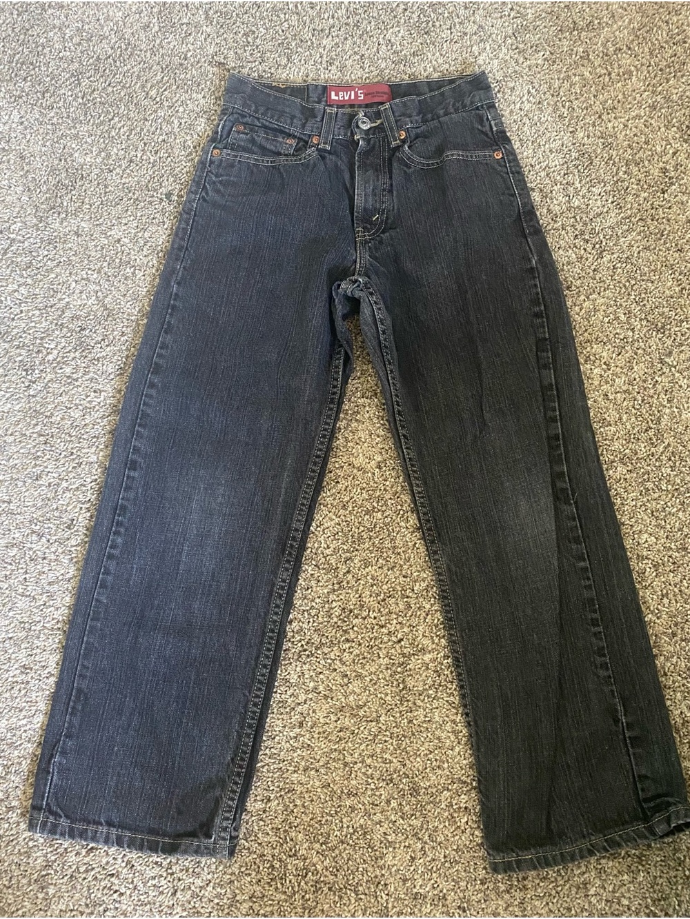 Levi's Men's Washed Black Relaxed Fit Jeans